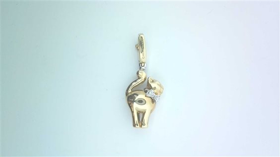 Pendente Chimento Donna ANIMALI in Oro giallo Diamante 0.02 Ct 1M08177B12000 GATTINO - 1M08177B12000 GATTINO